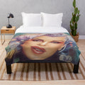 Marilyn Monroe plush blanket with vintage Hollywood design