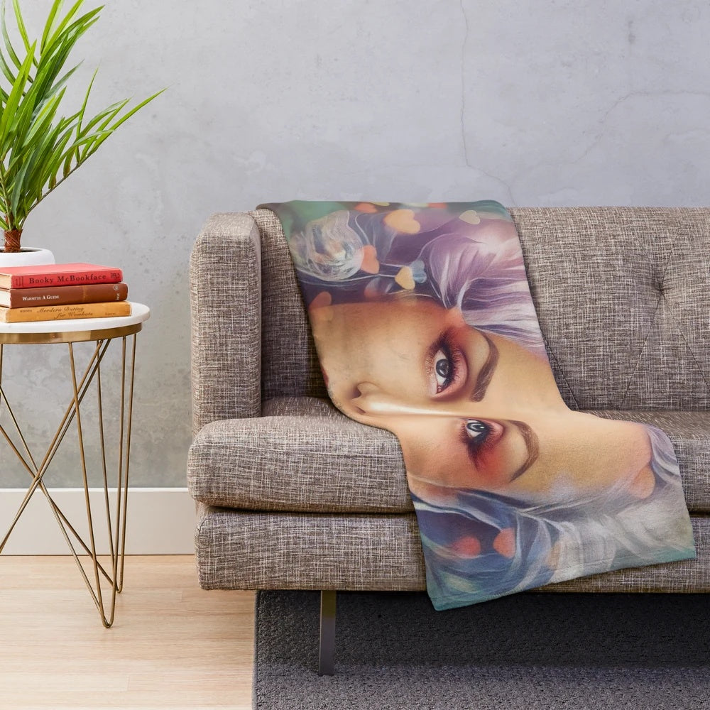 Marilyn Monroe plush blanket with vintage Hollywood design
