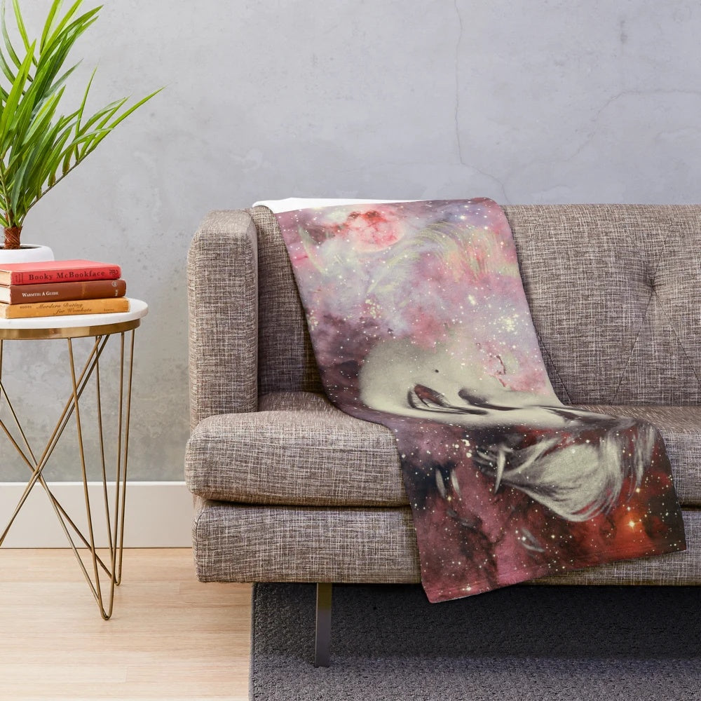 Marilyn Monroe plush blanket featuring the iconic blonde star's portrait