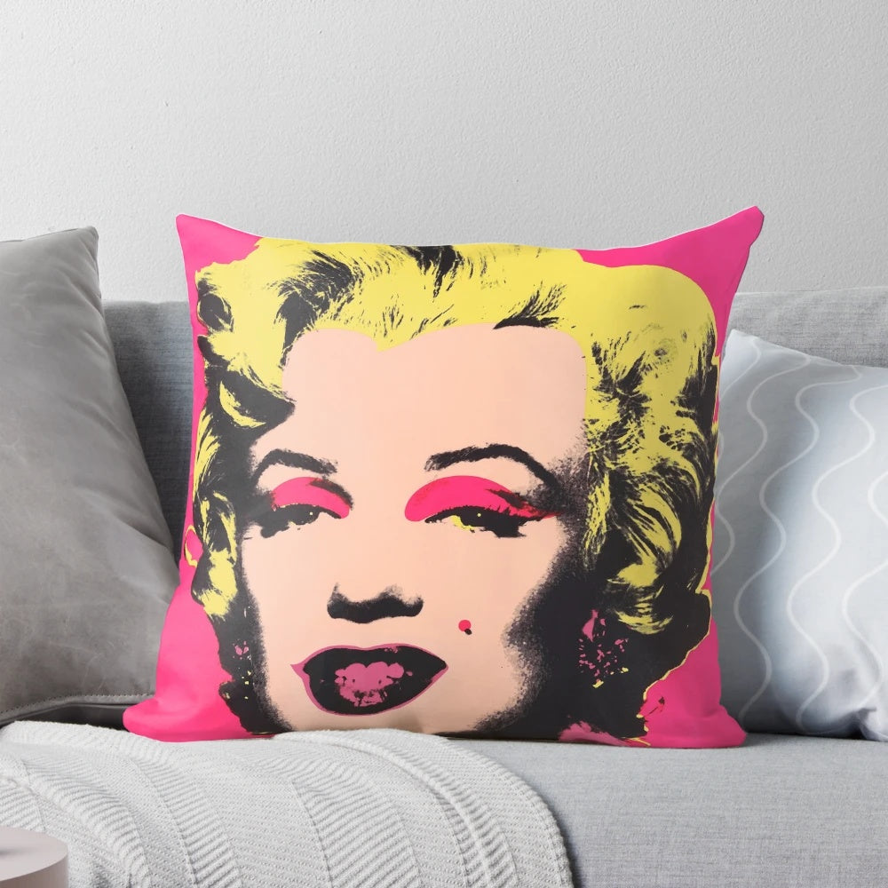 Vibrant Marilyn Monroe Pop Art Pillow for Chic Home Decor