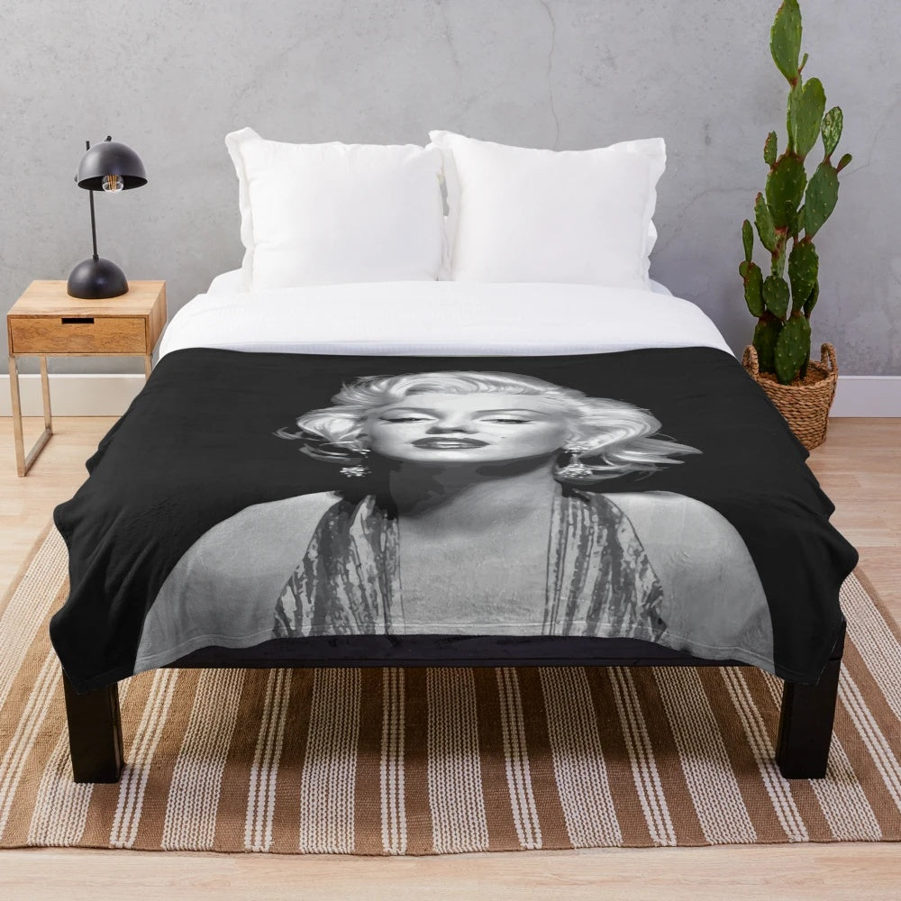 Marilyn Monroe pop art style plush blanket