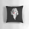 Marilyn Monroe portrait in black and white pop art style