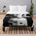 Soft and cozy plush blanket featuring the iconic image of Marilyn Monroe
