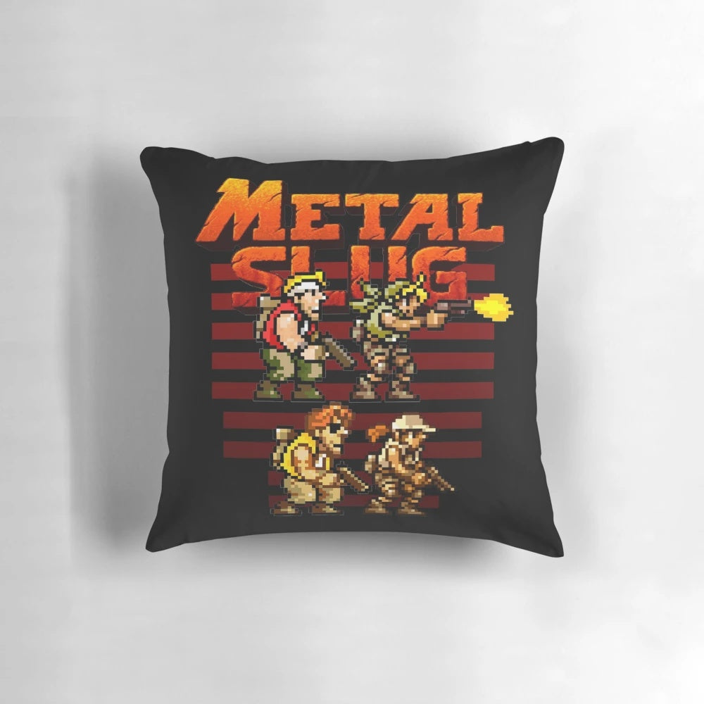 Metal Slug pixel art fan pillow featuring beloved characters