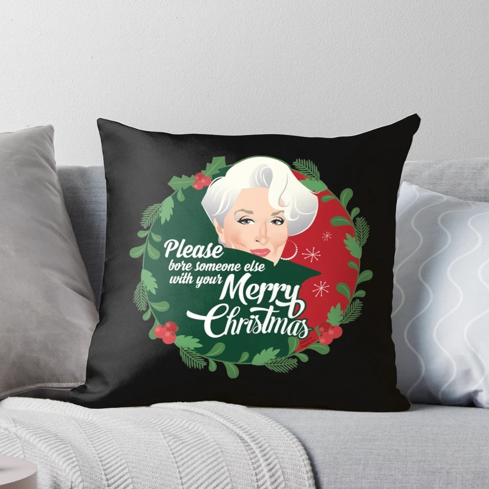 Miranda Priestly Christmas Pillow - Iconic Devil Wears Prada Inspired Holiday Decor