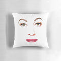 Mommie Dearest" themed pillow featuring a portrait of Joan Crawford and Faye Dunaway