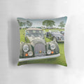 Soft, plush pillow featuring the iconic Morgan classic car design
