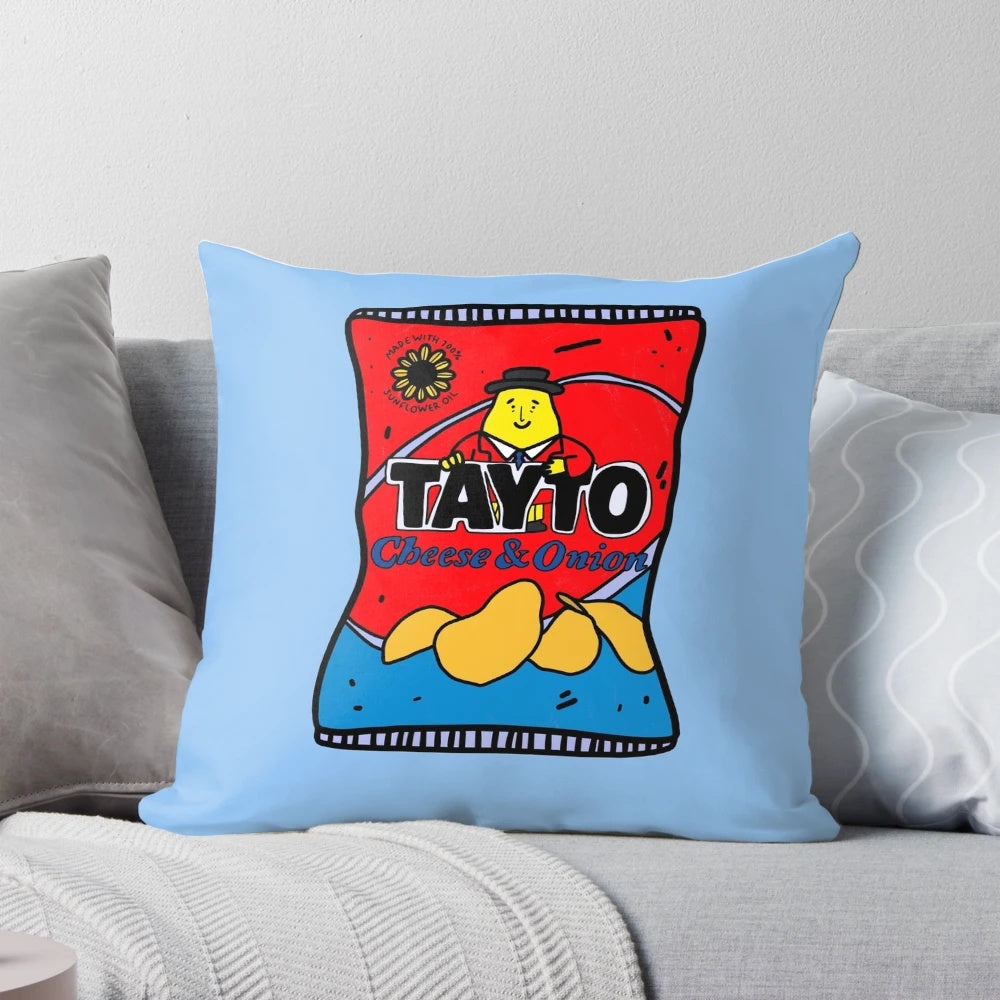 Mr. Tayto Pillow - Iconic Irish Crisp Character Plush Cushion
