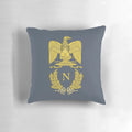 Napoleon Bonaparte's Iconic Emblem Printed on a Decorative Pillow