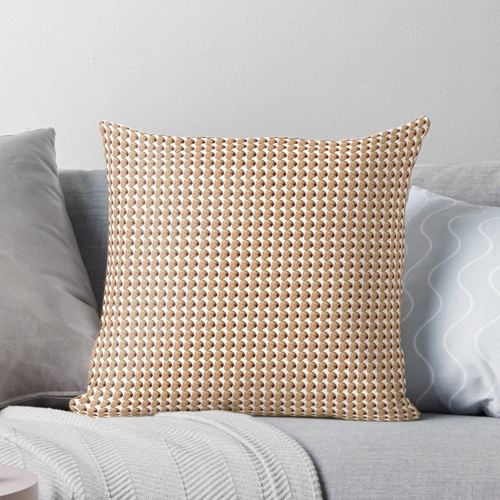 Vibrant image of the iconic Nicholas Cage meme printed on a plush pillow