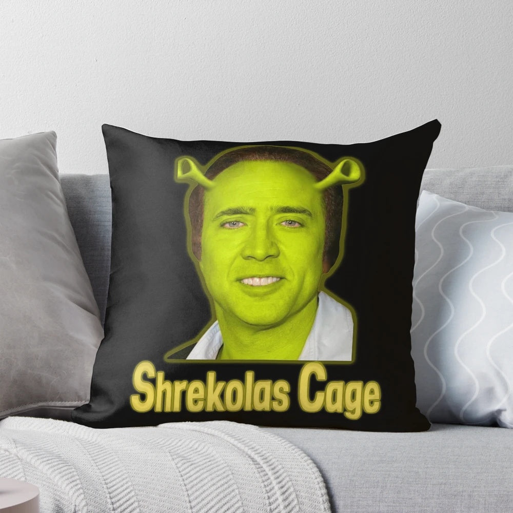 Nicholas Cage Shrek Pillow - A Playful and Quirky Accent Piece