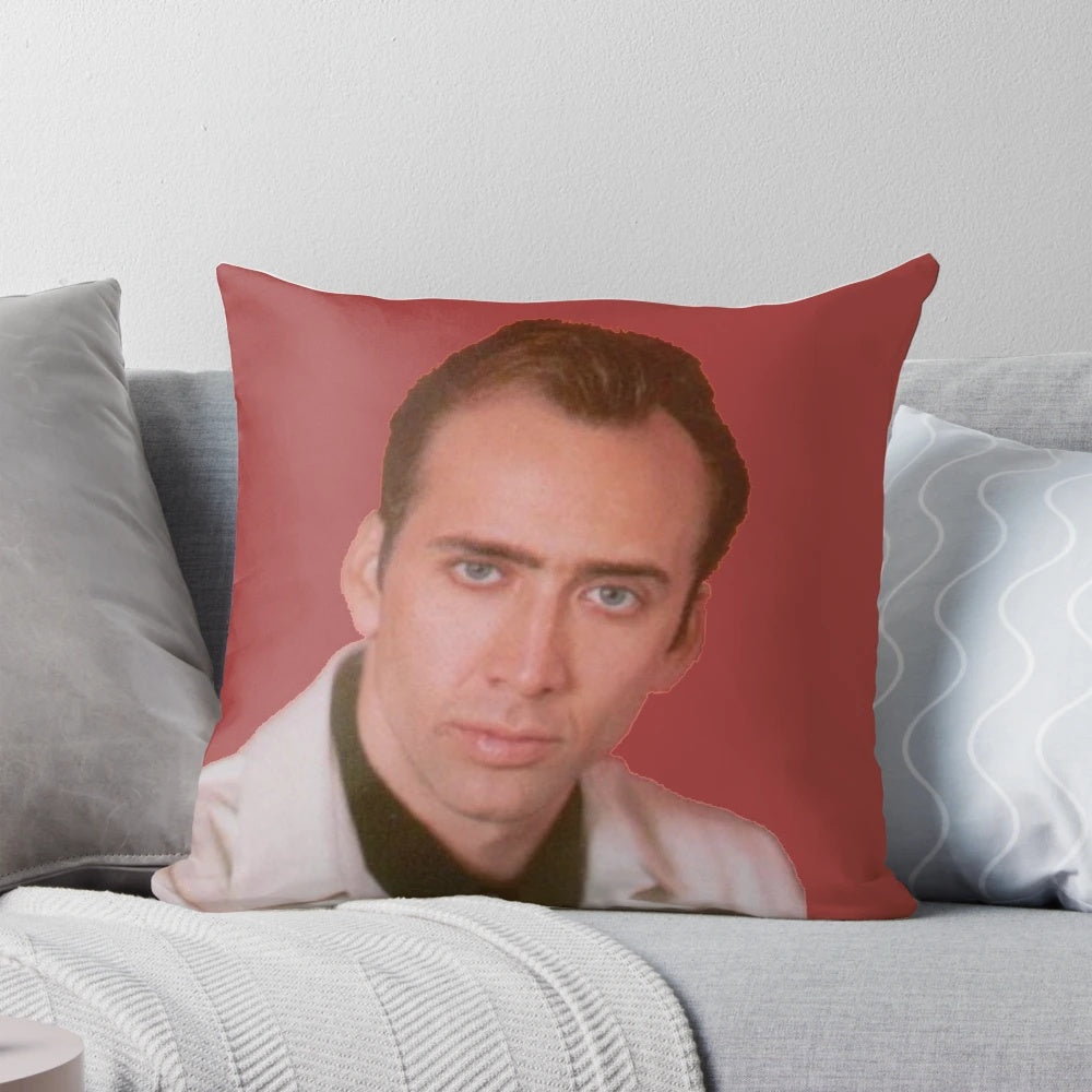 Nicolas Cage Pillow - Transparent, Powerful, and Iconic Celebrity Decor