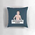 An image of a Pillow POD featuring the iconic actor Nicolas Cage without nipples.