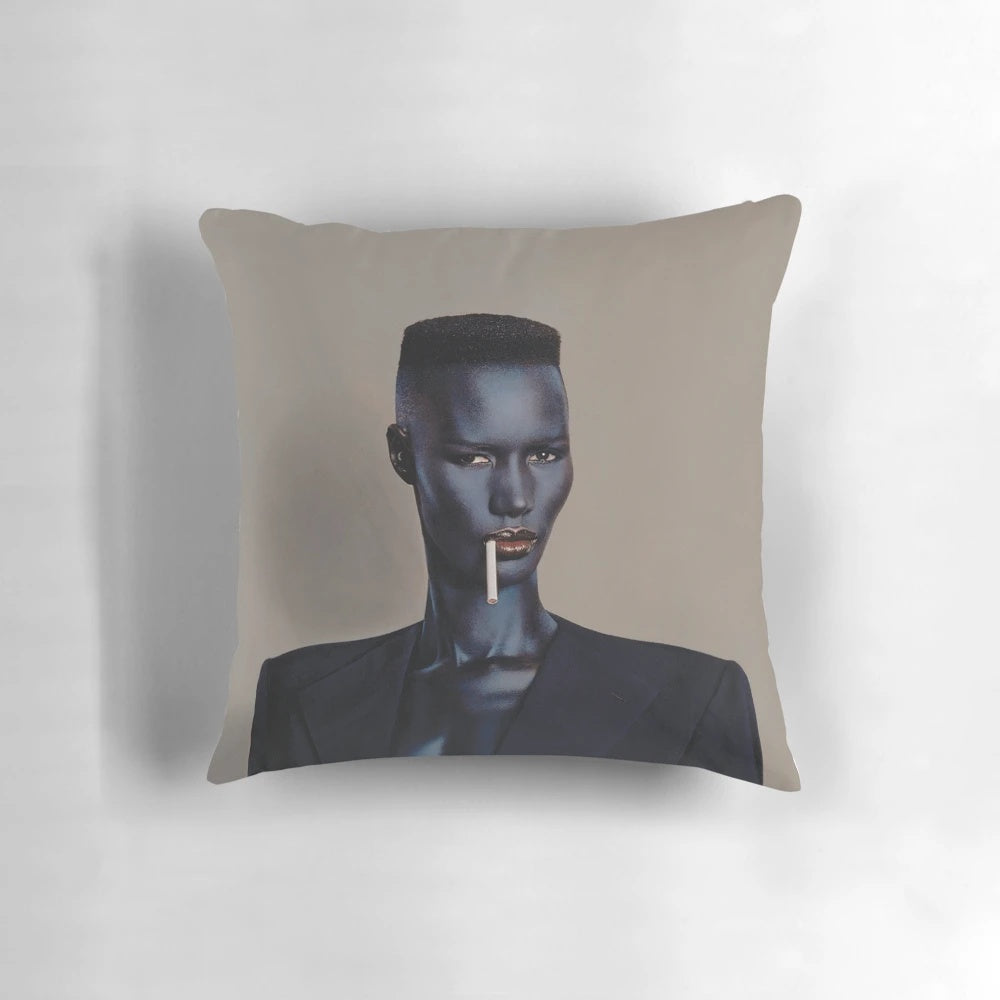 Grace Jones Pillow - Iconic Nightclubbing Jamaican Pop Art Design