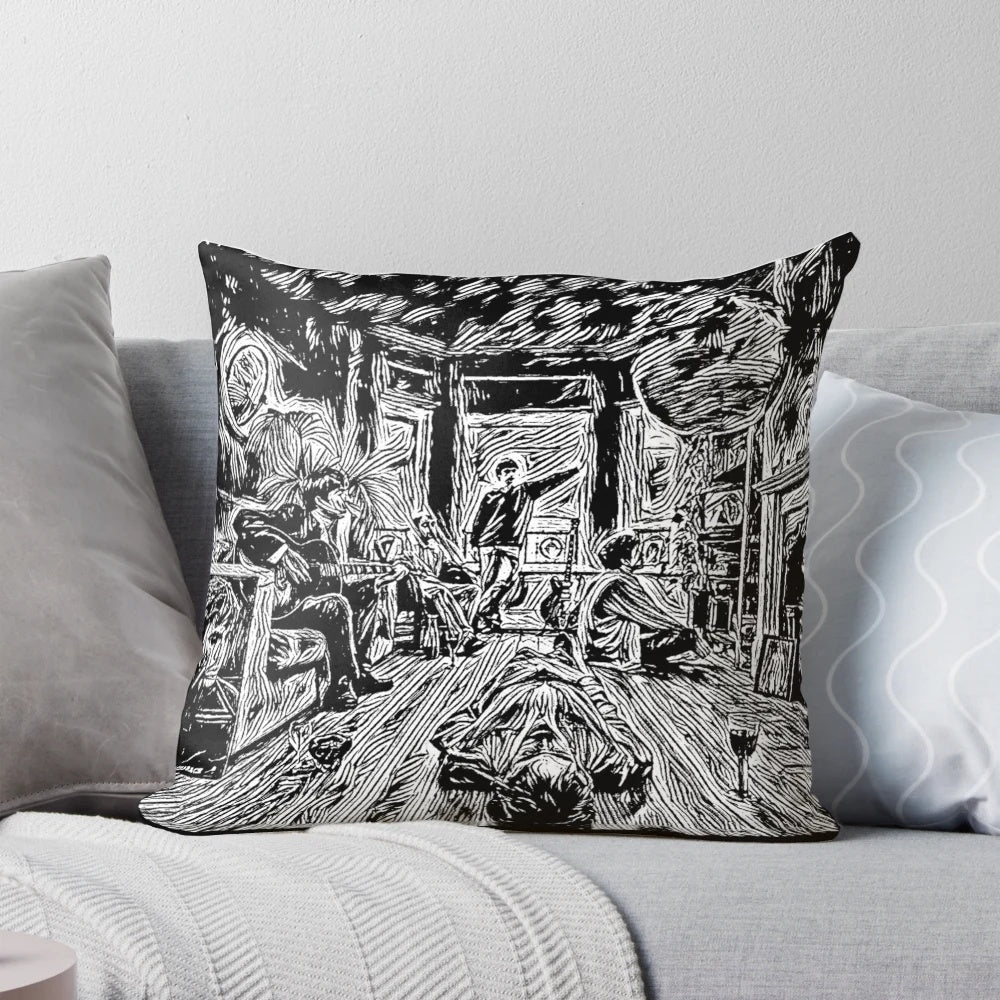 Oasis Band Painting Style Pillow
