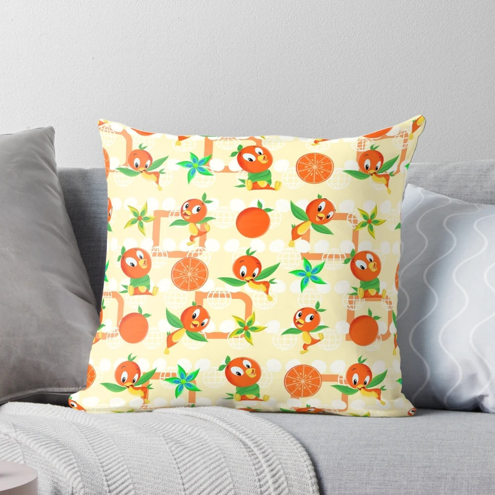 Colorful orange bird mascot pillow from Disney's Sunshine Tree Terrace in Adventureland