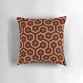 Plush pillow featuring the iconic red carpet pattern from the Overlook Hotel in the classic horror film The Shining