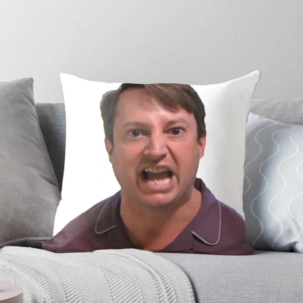 Mark Corrigan Christmas Pillow from the iconic British comedy series "Peep Show"