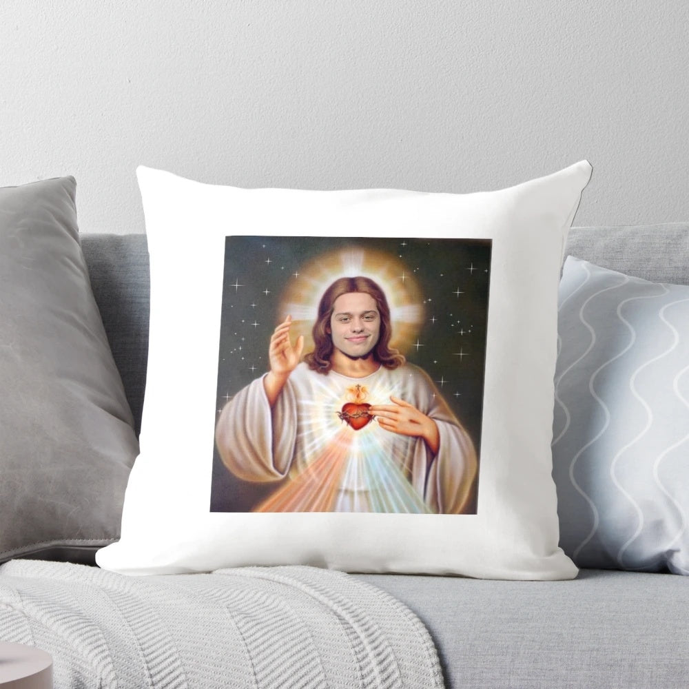 Pete Davidson as Jesus Christ Pillow for Fans of SNL and Comedy
