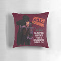 Vintage-style pillow featuring iconic horror legend Peter Cushing as the vampire hunter Van Helsing