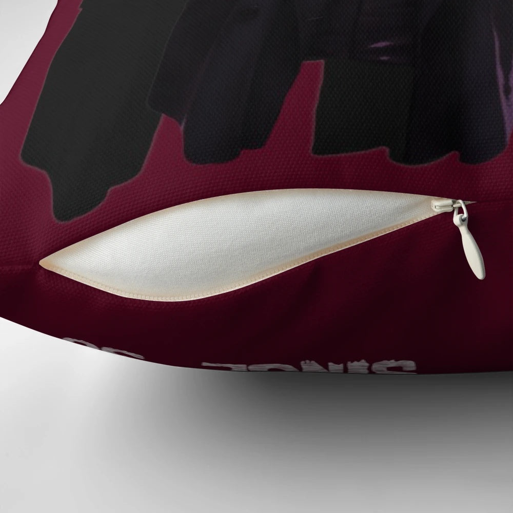 Vintage-style pillow featuring iconic horror legend Peter Cushing as the vampire hunter Van Helsing