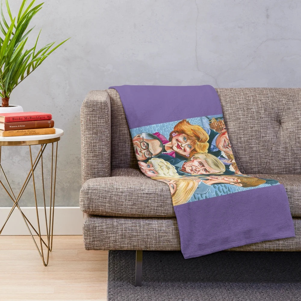 Plush blanket featuring iconic Coronation Street design