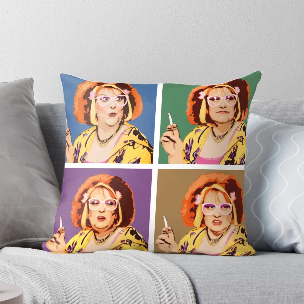 Pop art pillow featuring the iconic image of Auburn Jerry Hall