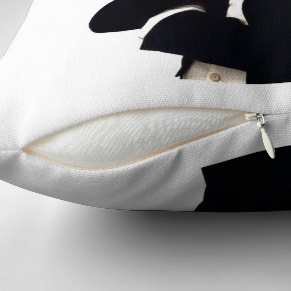 Plush pillow featuring a classic scene from the BBC adaptation of Pride and Prejudice, with Colin Firth as the beloved character Mr. Darcy.