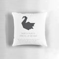 A soft, comfortable pillow with a prison break-inspired design featuring the iconic swan origami.