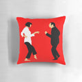 Pulp Fiction-inspired movie pillow featuring Uma Thurman and John Travolta