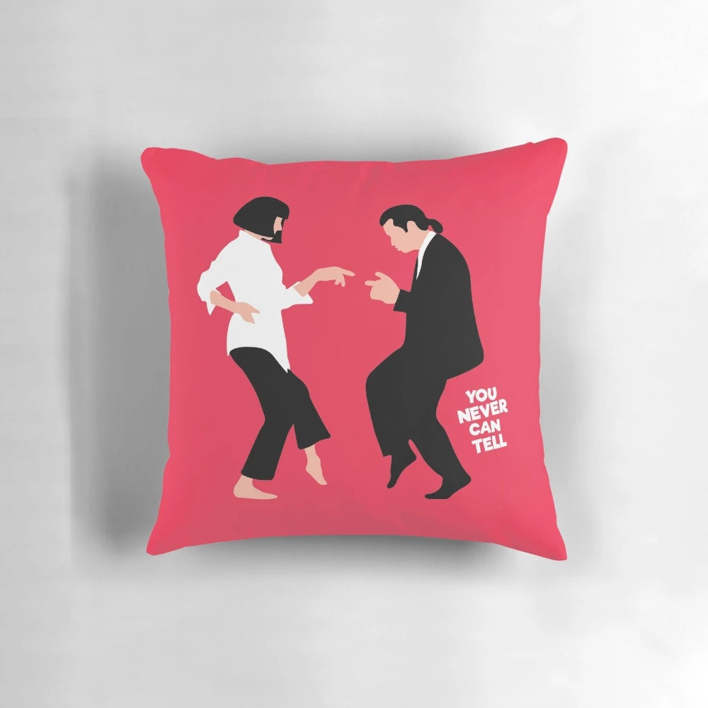 Pulp Fiction' inspired throw pillow featuring iconic movie quotes