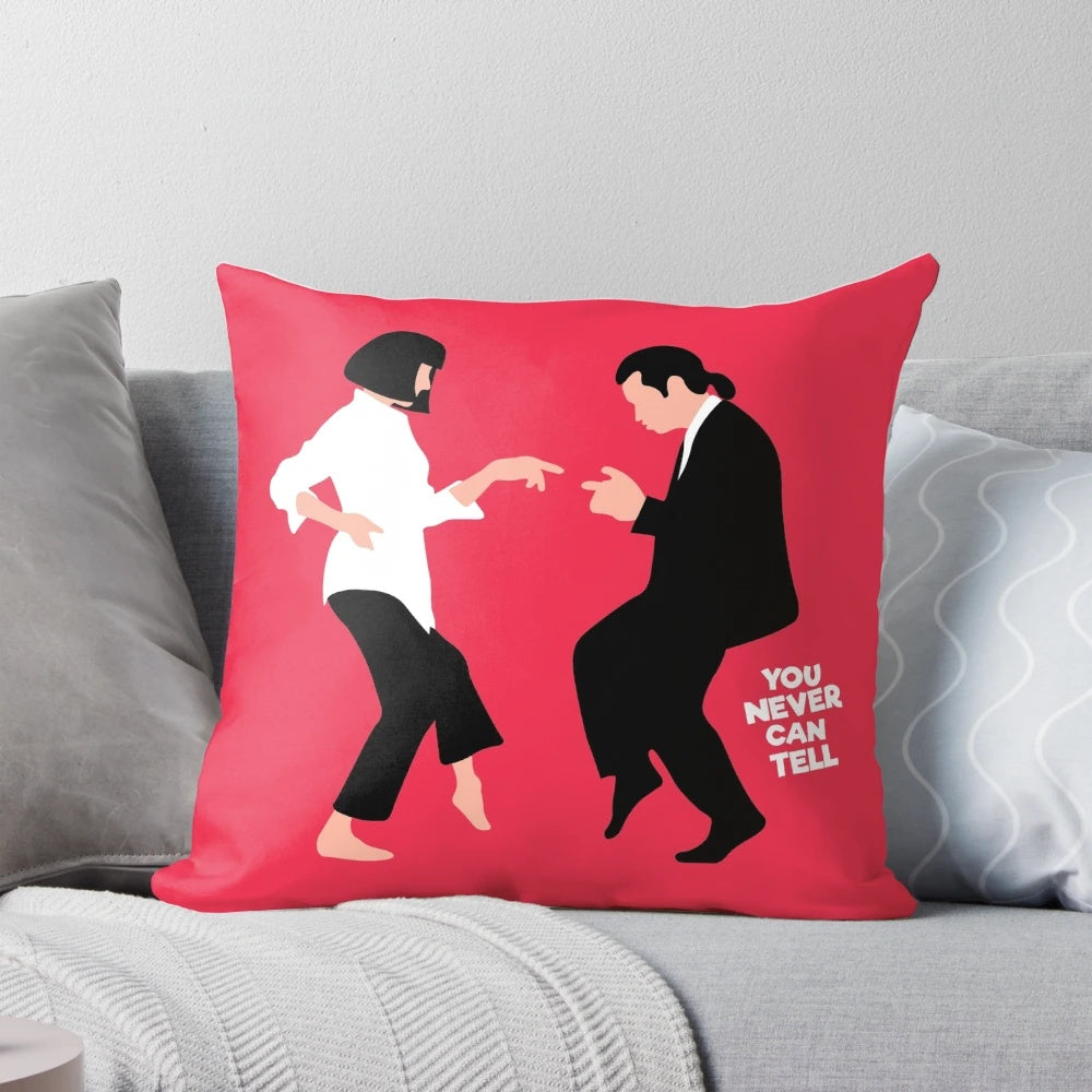 Pulp Fiction' inspired throw pillow featuring iconic movie quotes