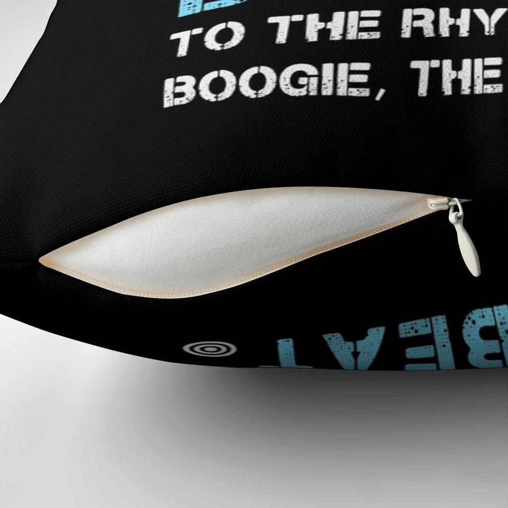 Pillow featuring the classic "Rapper's Delight" hip hop lyrics by the Sugar Hill Gang