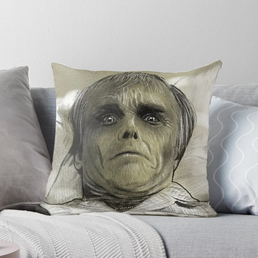 A plush pillow featuring the character "Roger" from the iconic 1978 horror film "Dawn of the Dead".