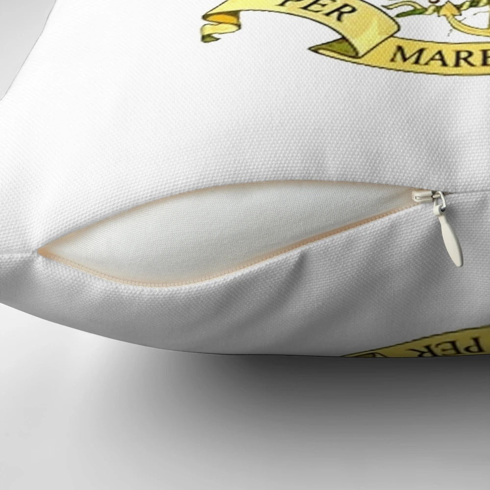 Royal Marines Emblem Pillow featuring the iconic shield and crest design