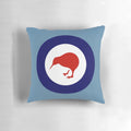 Soft, comfortable pillow featuring the iconic roundel emblem of the Royal New Zealand Air Force.
