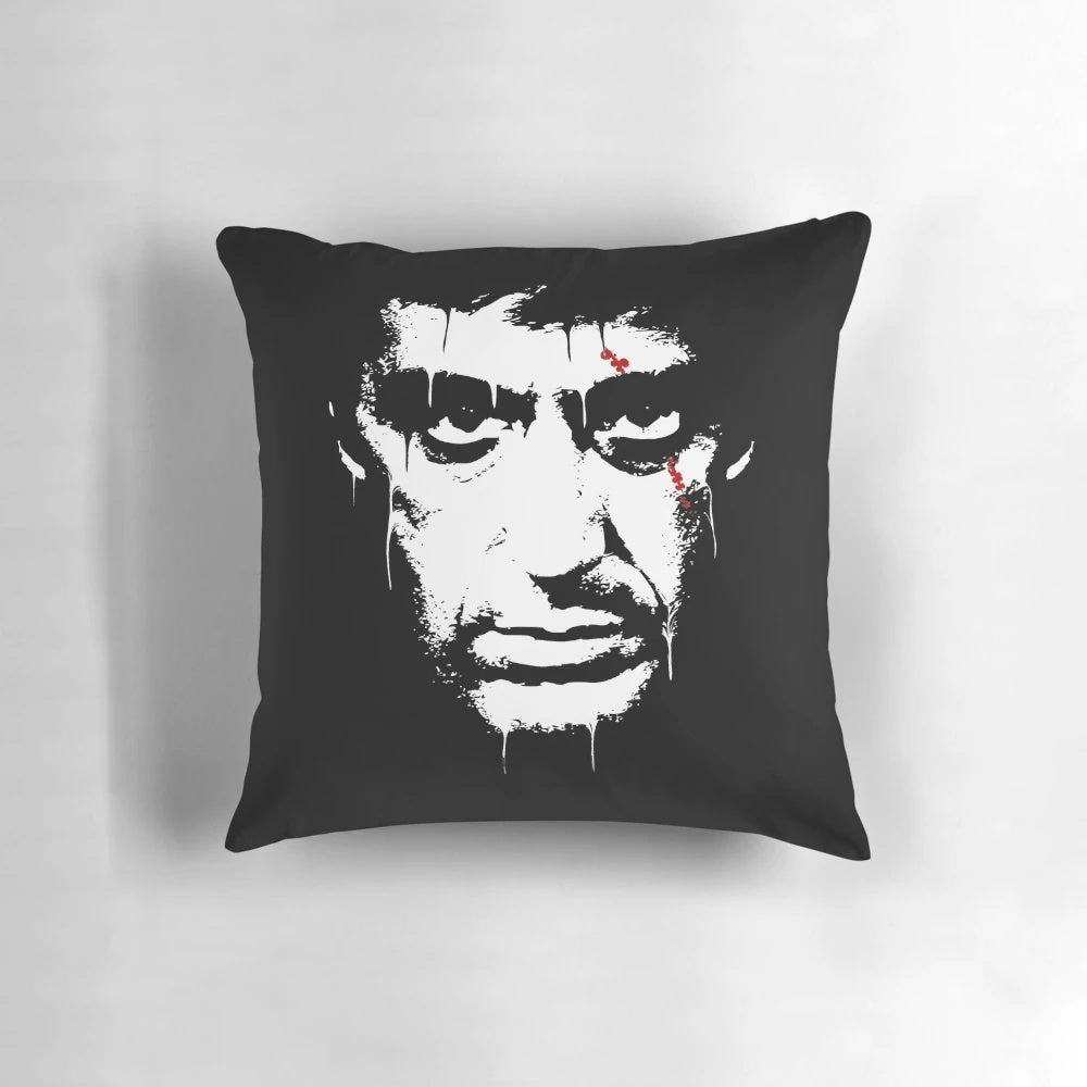 Scarface movie pillow with iconic image of Al Pacino as Tony Montana