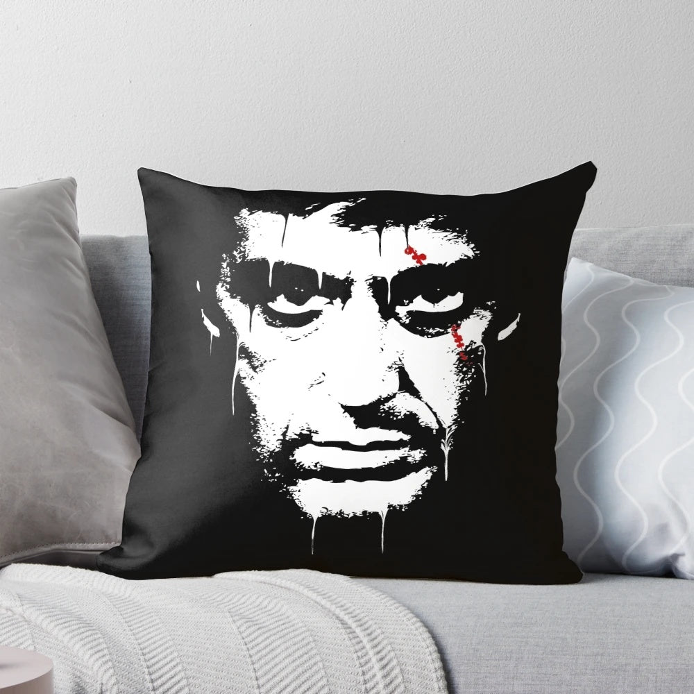 Scarface movie pillow with iconic image of Al Pacino as Tony Montana