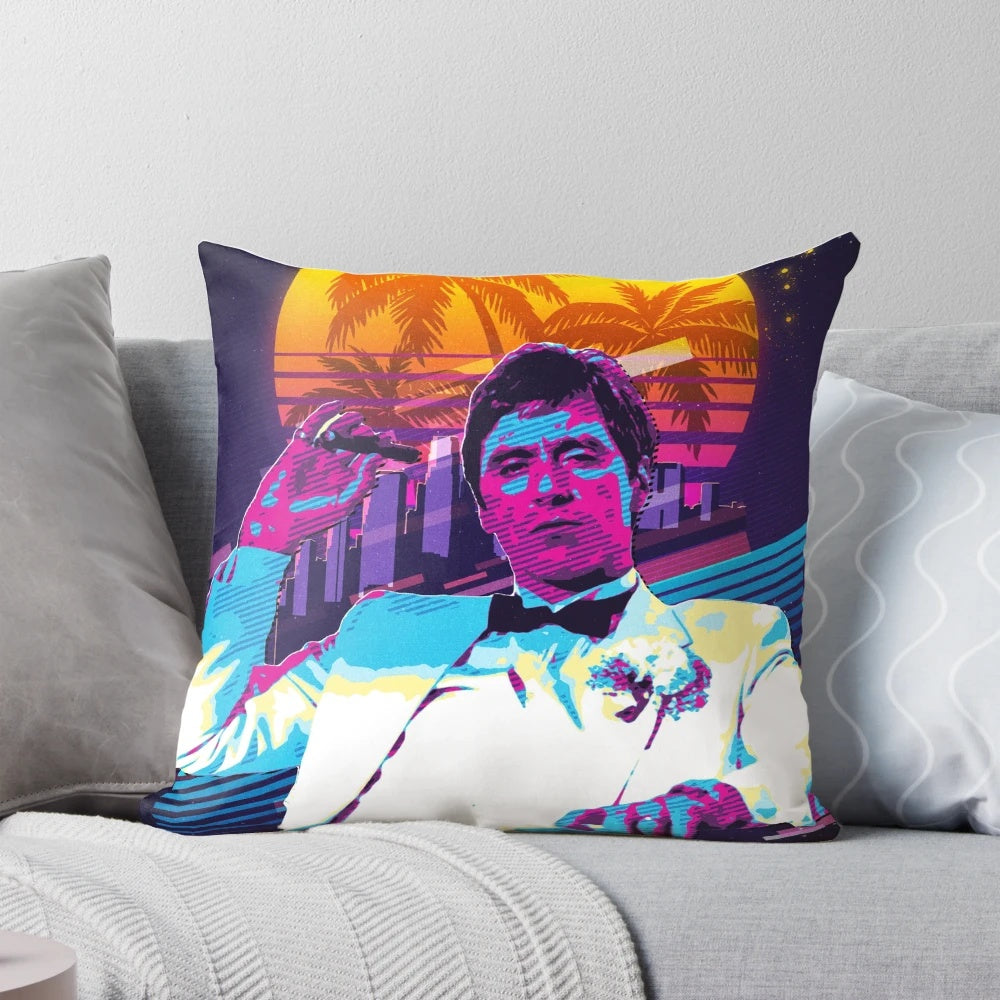 "Scarface movie poster art pillow with Al Pacino as Tony Montana"