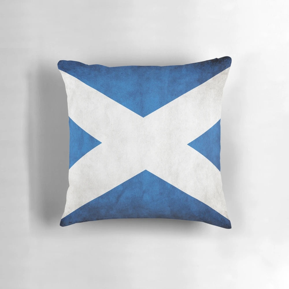 Pillow featuring the official flag of Scotland, the Scottish national flag