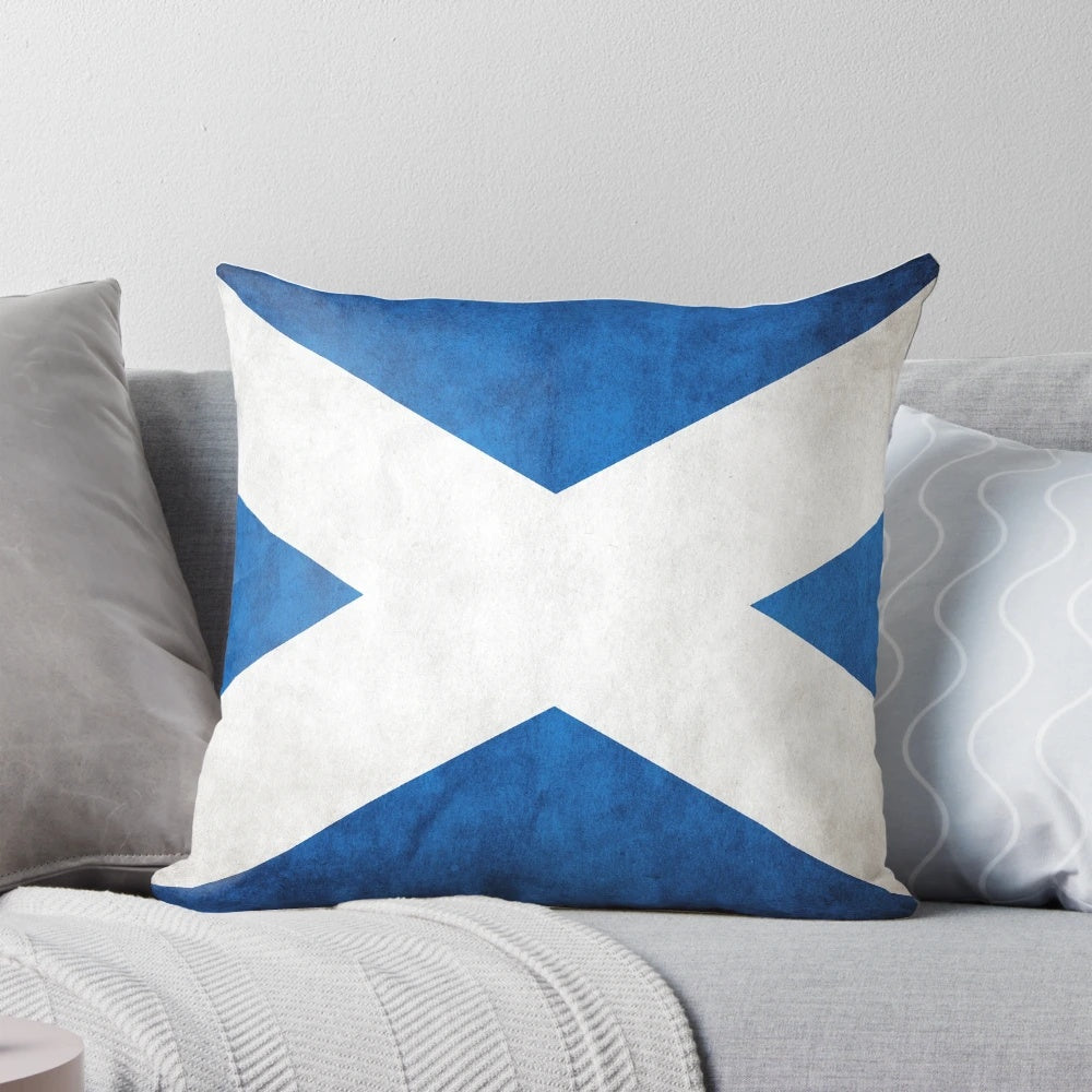 Pillow featuring the official flag of Scotland, the Scottish national flag