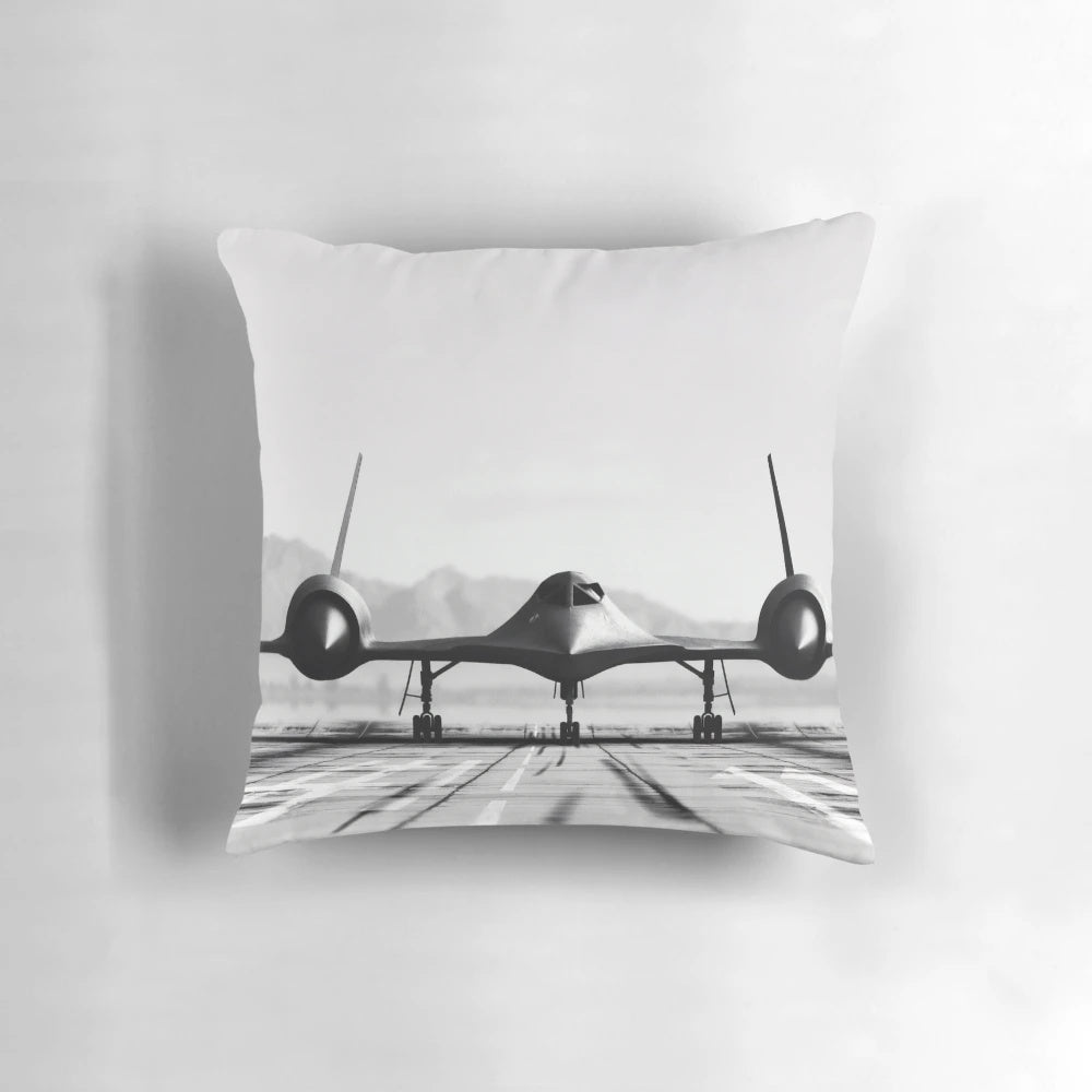 Soft, high-quality pillow featuring the iconic SR-71 Blackbird military reconnaissance aircraft