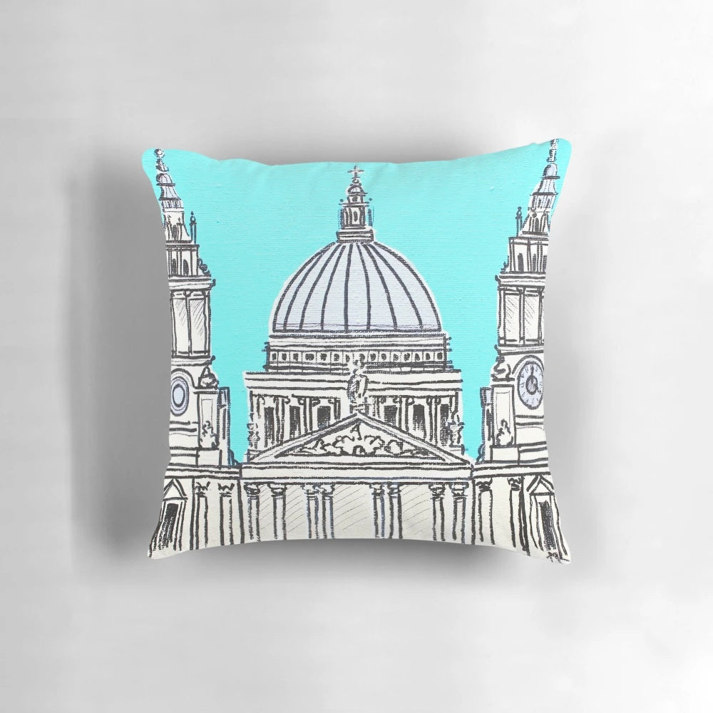 St Paul's Cathedral London Pillow featuring the iconic landmark's exterior and dome