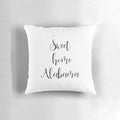 Sweet Home Alabama Pillow with Lynyrd Skynyrd inspired typography and black and white expressions