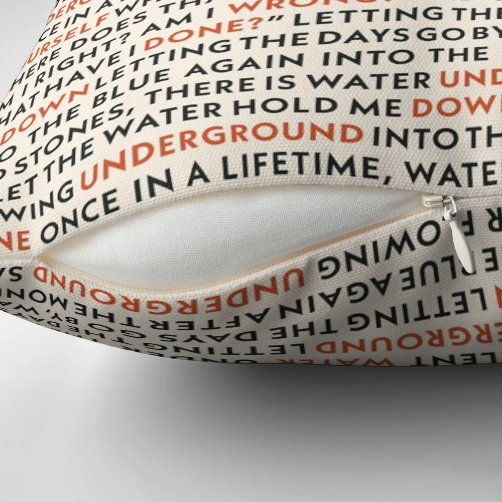 Talking Heads "Once in a Lifetime" Pillow featuring the iconic pop art design