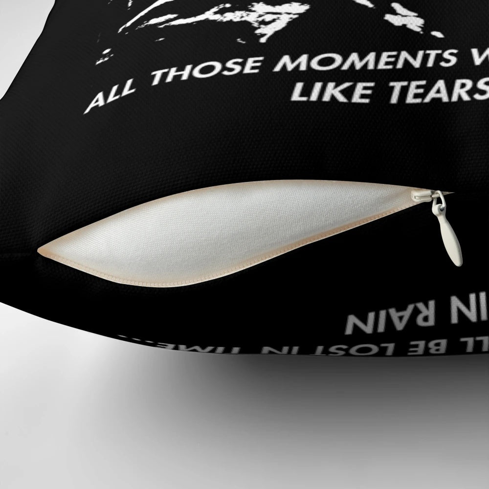 Blade Runner "Tears in Rain" Pillow - Featuring Roy Batty Quote