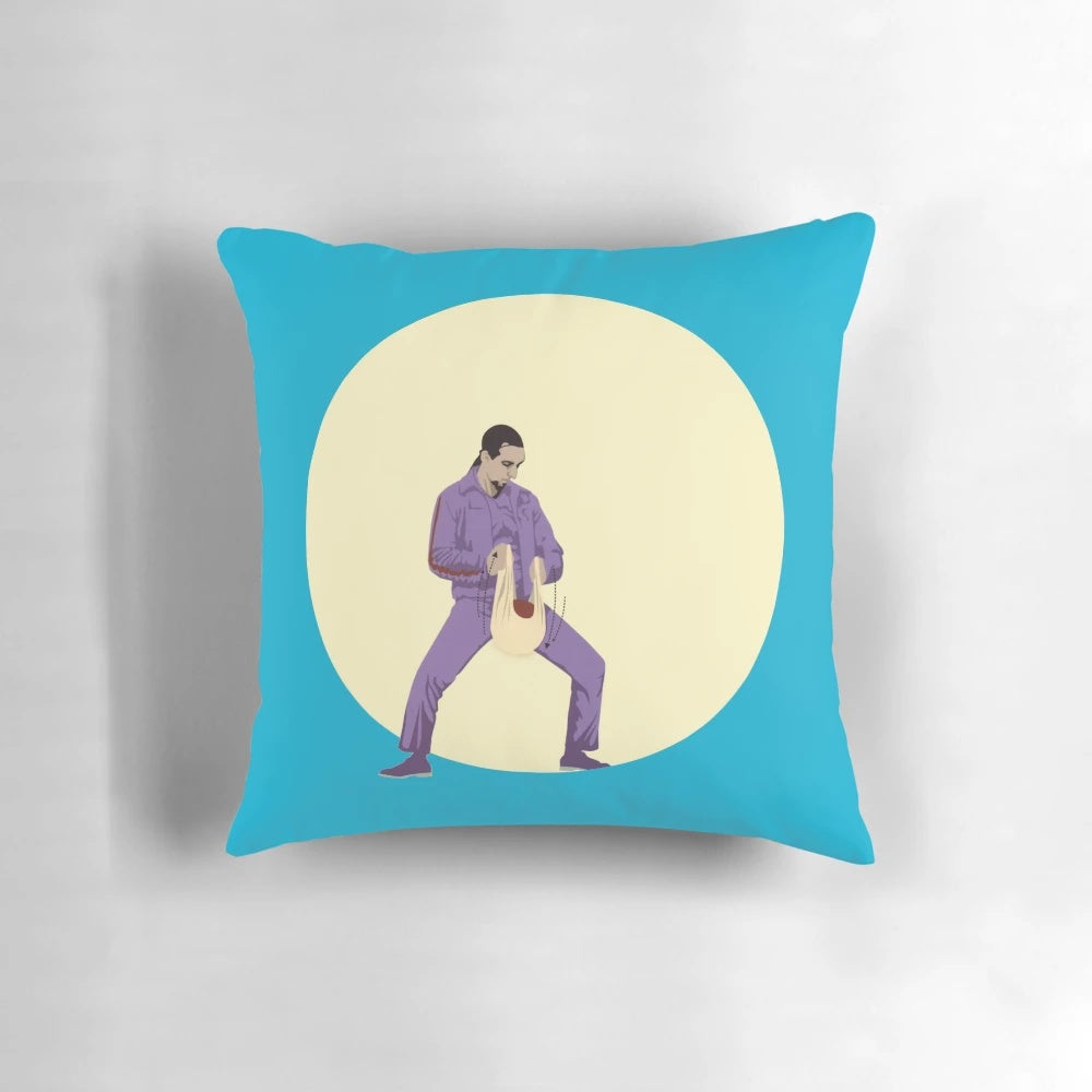 Cozy "The Big Lebowski" inspired Jesus pillow with iconic characters and quotes