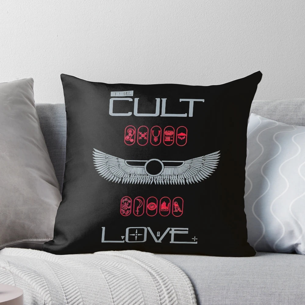 The Cult Love Band Themed Pillow, Featuring the Band's Iconic Logo