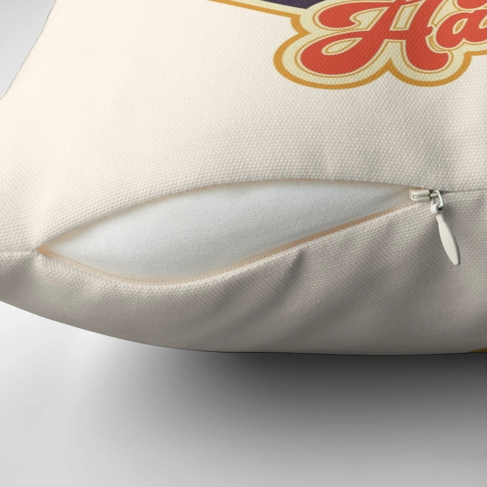 Pillow featuring a vintage image of actor David Hasselhoff as Michael Knight from the 80s TV series Knight Rider