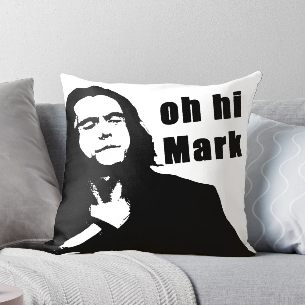 The Room movie quote pillow featuring Tommy Wiseau's iconic "Hi, doggy!" line